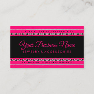 Carte De Visite Bijou rose diamant noir