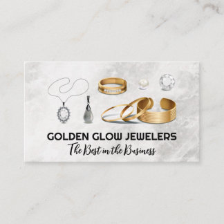 Carte De Visite Bijouterie | Colliers à anneaux Perles de diamant 
