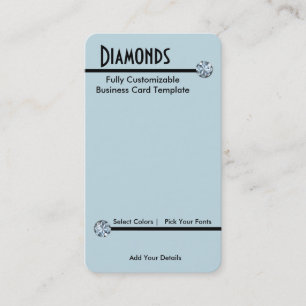 Carte De Visite Bijouterie Diamant - Logo Diamant Strass