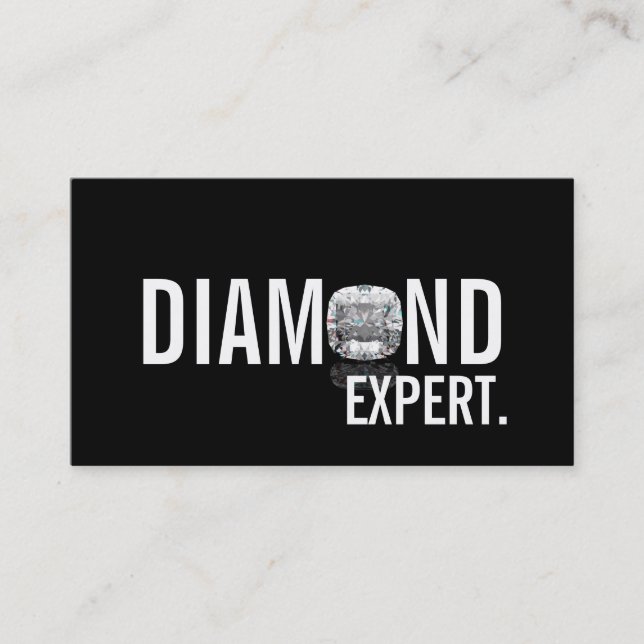 Carte De Visite Bijouterie Expert Diamant Or Argent (Devant)