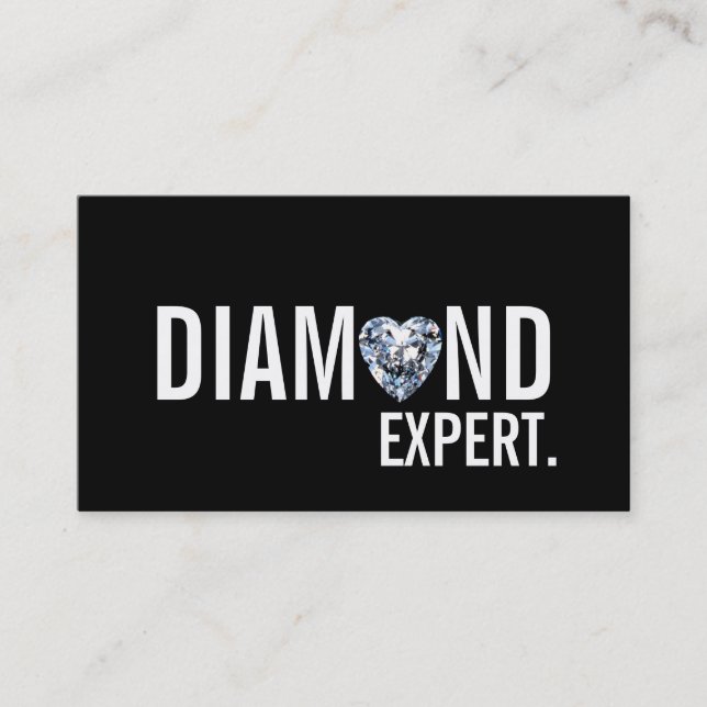 Carte De Visite Bijouterie Expert Diamant Or Argent (Devant)