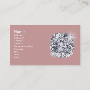 Carte De Visite Bijoux chic rose