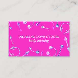 Carte De Visite Bijoux corporels roses artisanat piercing