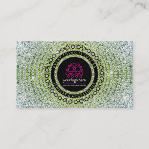 Carte De Visite Bijoux de luxe à motif diamants verts