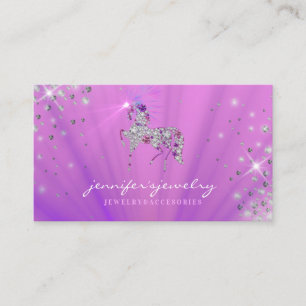Carte De Visite Bijoux diamants gemmes licorne Cheval