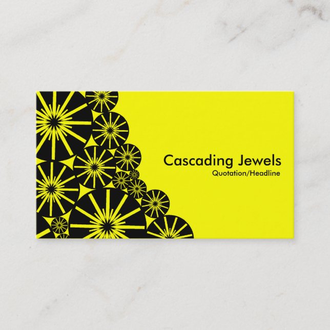 Carte De Visite Bijoux en cascade - Jaune (Devant)