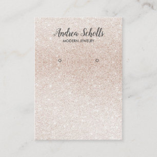 Carte De Visite Bijoux en parties scintillant Rose d'or de luxe Éq