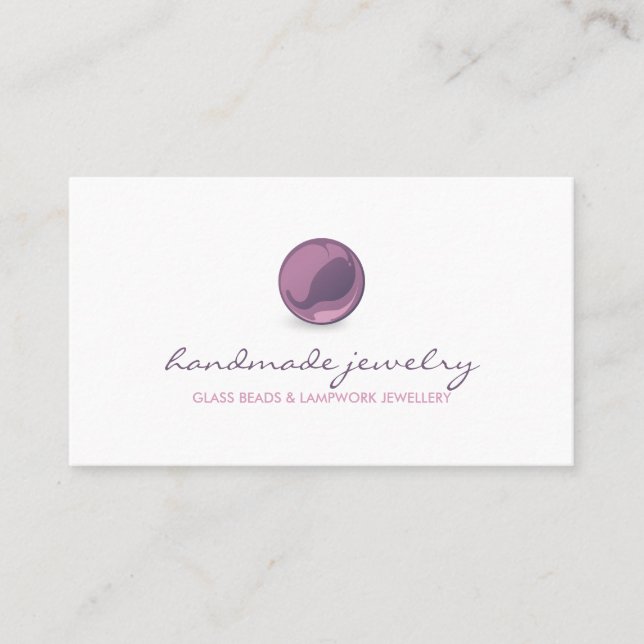 Carte De Visite Bijoux en perle de verre (Devant)