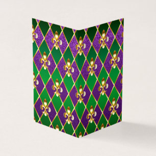Carte De Visite Bijoux Fond Mardi Gras