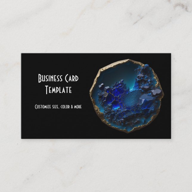 Carte De Visite Bijoux Gemstone Crystal Sapphires (Devant)