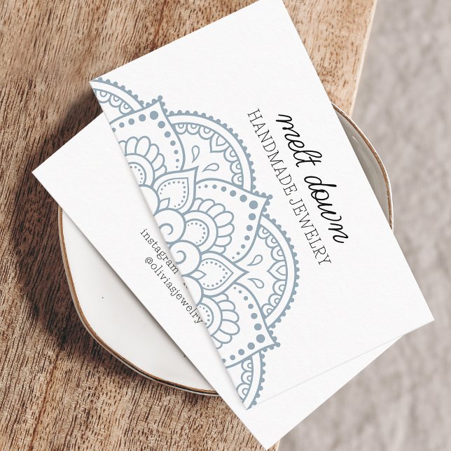 Carte De Visite Bijoux Mandala Modernes (Modern Mandala Jewelry Business Card)