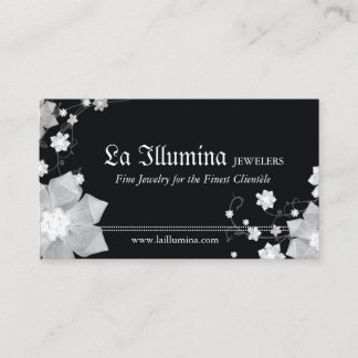 Carte De Visite Bijoux noir blanc | Bijouterie