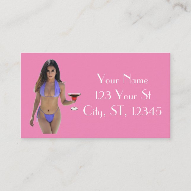 Carte De Visite Bikini brun beauté Thunder_Cove (Devant)