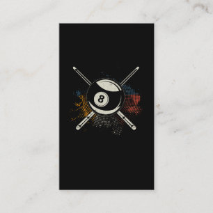 Carte De Visite Billard coloré Billard Queue Pool Huit Billard Bi