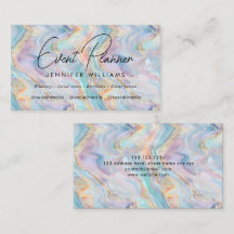 Bille en agate holographique iridescente élégante