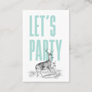 Carte De Visite Billet de cerf vintage