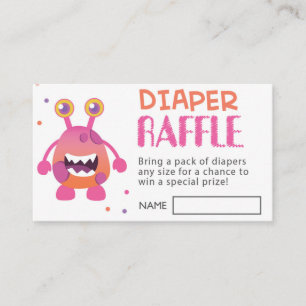 Carte De Visite Billet de rabat au Baby shower Monster Girl