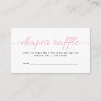 Carte De Visite Billet de rabat Baby shower de papier rose