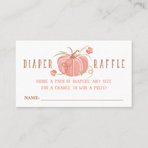 Carte De Visite Billet de tombola Petit Citrouille Fille - Fille