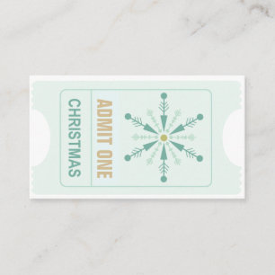 Carte De Visite Billet fête de Noël et bon boisson gratuite