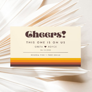 Carte De Visite Billet Mariage Retro 60s Vintage Mid Century