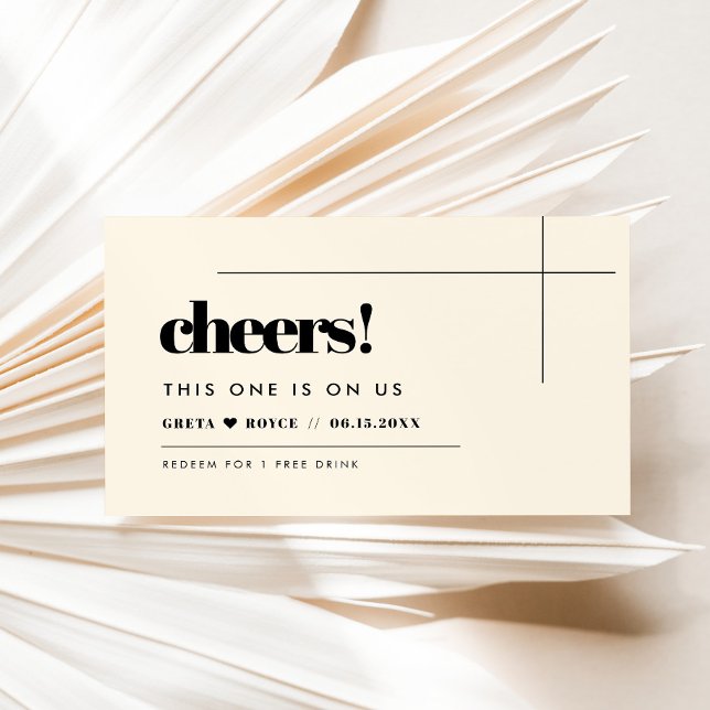 Carte De Visite Billet mariage simple, élégant et chic (Créateur téléchargé)