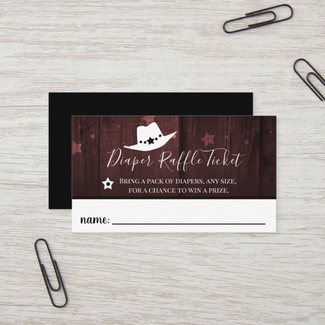 Carte De Visite Billet Petit Baby shower de lèche-serviettes Petit (Devant/Arrière en situation)