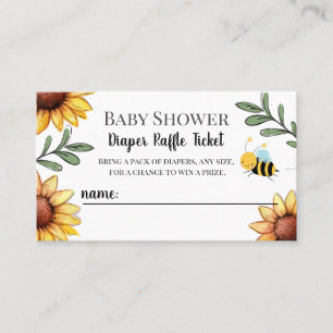Carte De Visite Billet rabat au Baby shower d'abeilles