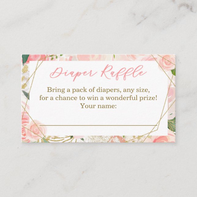 Carte De Visite Billets de rabat de Baby shower géométrique (Devant)