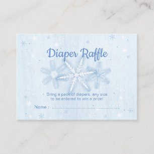 Carte De Visite Billets de rabat de couches Blue Snowflake