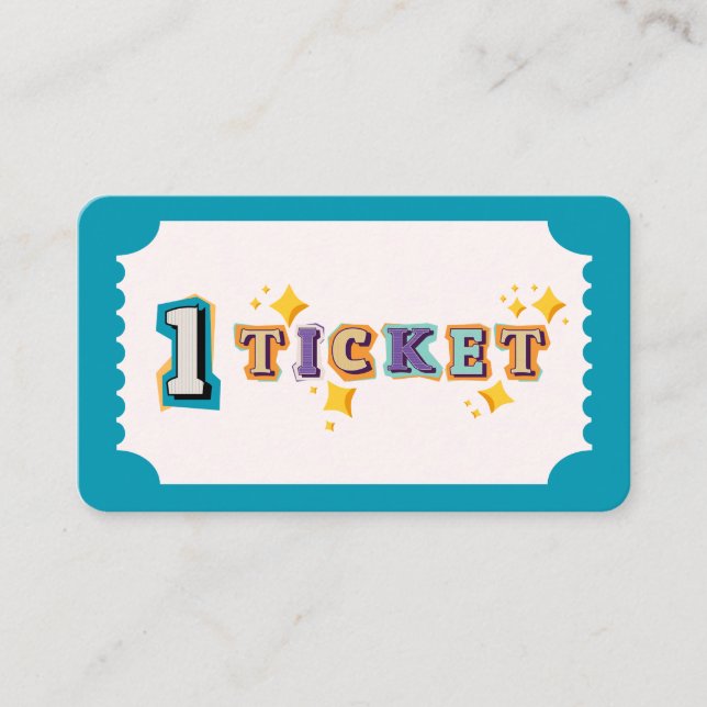 Carte De Visite Billets de récompense pour les enfants pour un bon (Devant)