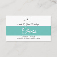 Billetterie de la réception de mariage Monogramme