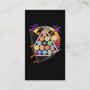 Carte De Visite Billiard Vaporwave 80s 90s Snooker Pool Player