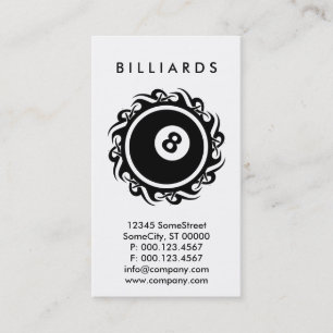 Carte De Visite BILLIARDS tribaux