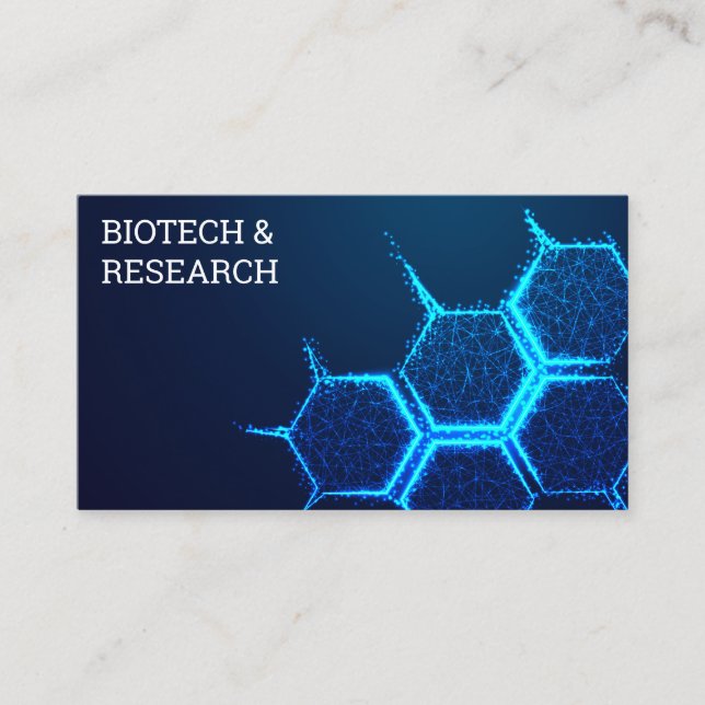 Carte De Visite Bio Tech Molecule Fermer (Devant)