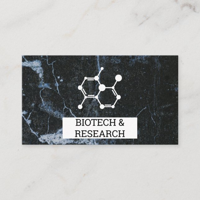 Carte De Visite Bio Tech Molecule | Marbre (Devant)