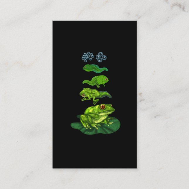 Carte De Visite Biologie de la grenouille Tadpole Métamorphose Cyc (Devant)