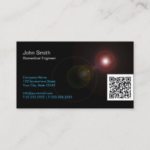 Carte de visite biomédical Light Flares QR