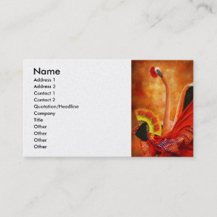 Carte De Visite Bird - Flamingo - Flamengo Dancer