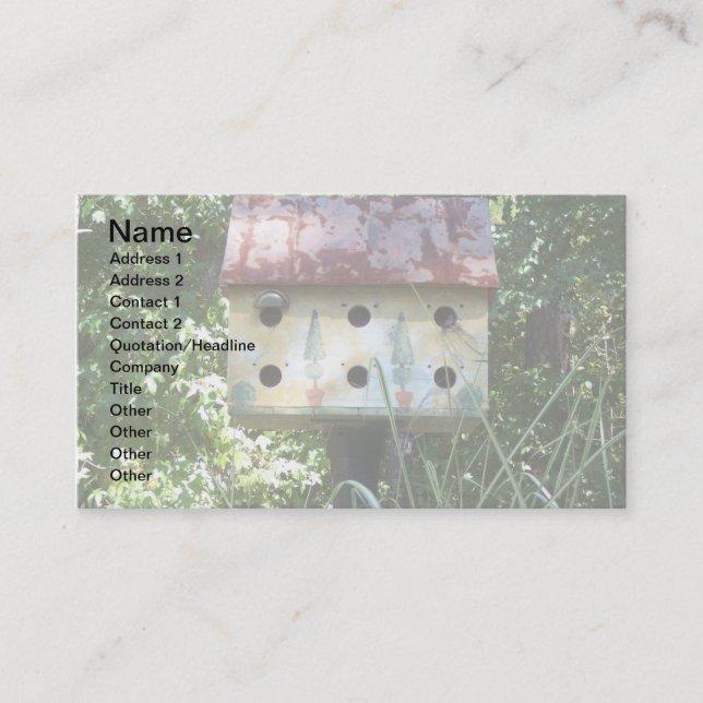 Carte De Visite Birdhouse (Devant)