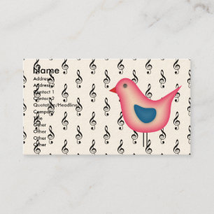Carte De Visite Birdie musicale
