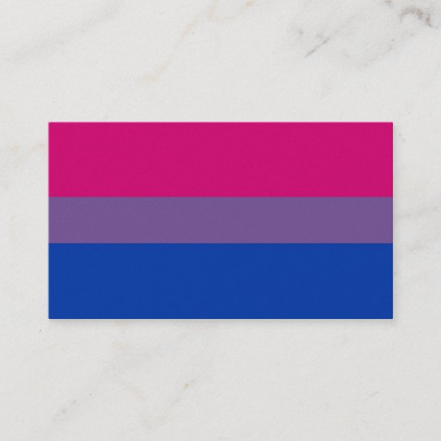 Carte de visite bisexuel de BiNet Etats-Unis (Devant)