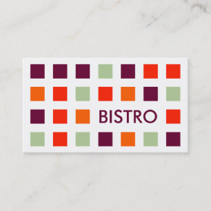 Carte De Visite BISTRO (carrés modernes)