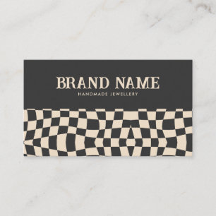 Carte De Visite Black and Cream Retro Bold Fun