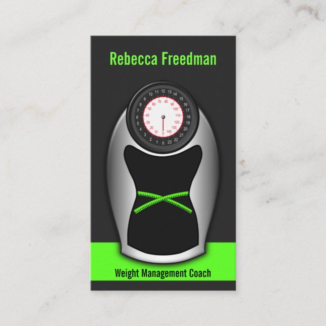 Carte De Visite Black and Green Weight Loight Coach Balances de sa (Devant)