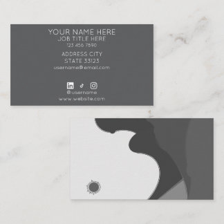 Carte De Visite Black and White Business Card