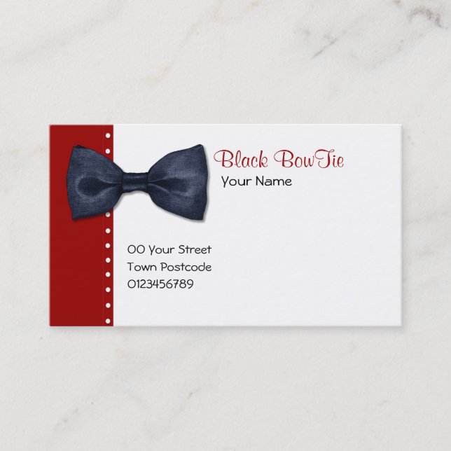 Carte de visite Black BowTie (Devant)