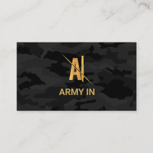 Carte De Visite Black camouflage  