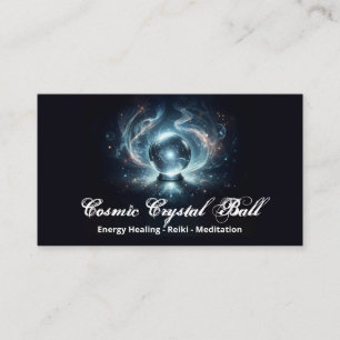 Carte De Visite Black Crystal ball Energy Reiki méditation