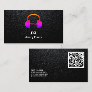 Carte De Visite Black Deejay DJ Music Beat Professional